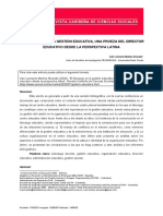 Liderazgo en La Gestion Educativa, Una Proeza Del Director Educativo Desde La Perspectiva Latina (2020)