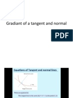 Gradiant of A Tangent and Normal
