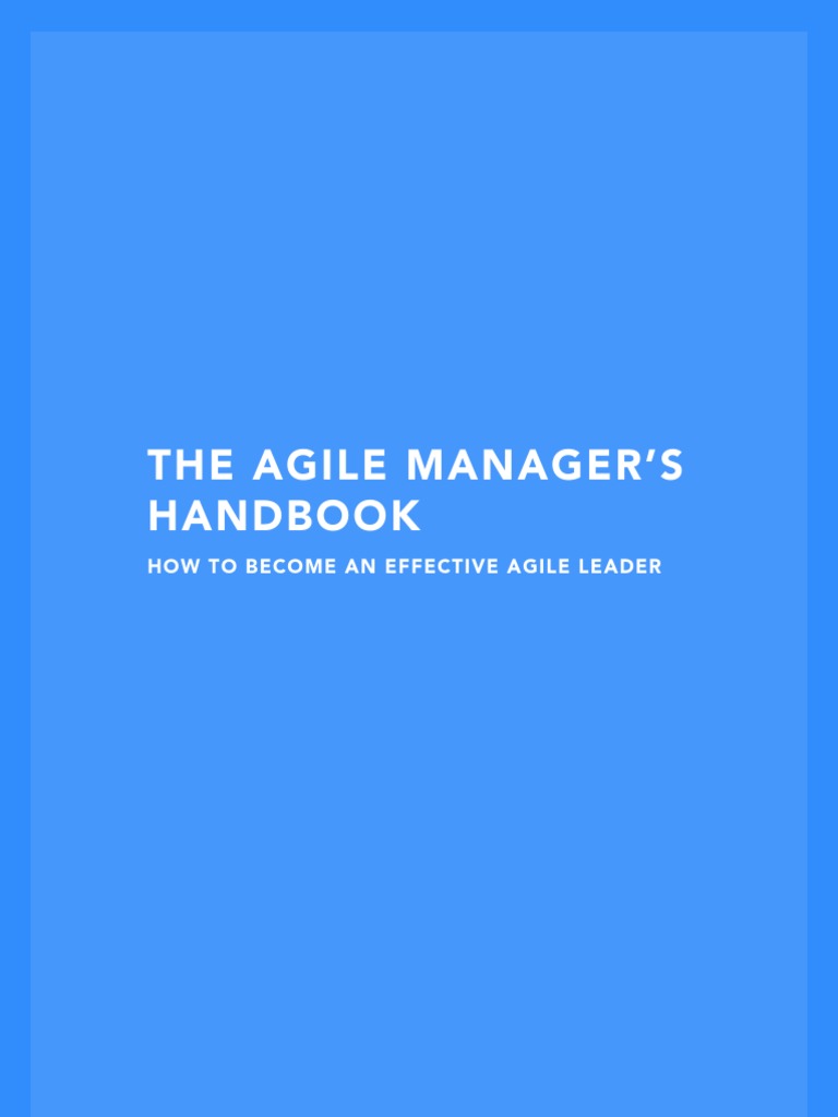 Agile Managers Handbook | PDF | Agile Software Development | Scrum ...
