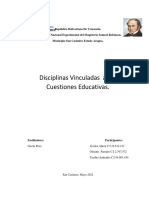 Disciplinas vinculadas a la educación