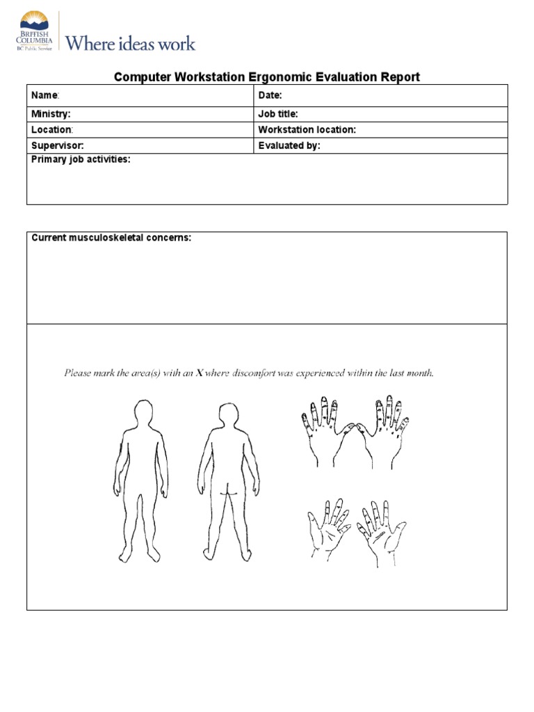 Computer Workstation Ergonomic Report | PDF | Chair | Human Factors And ...