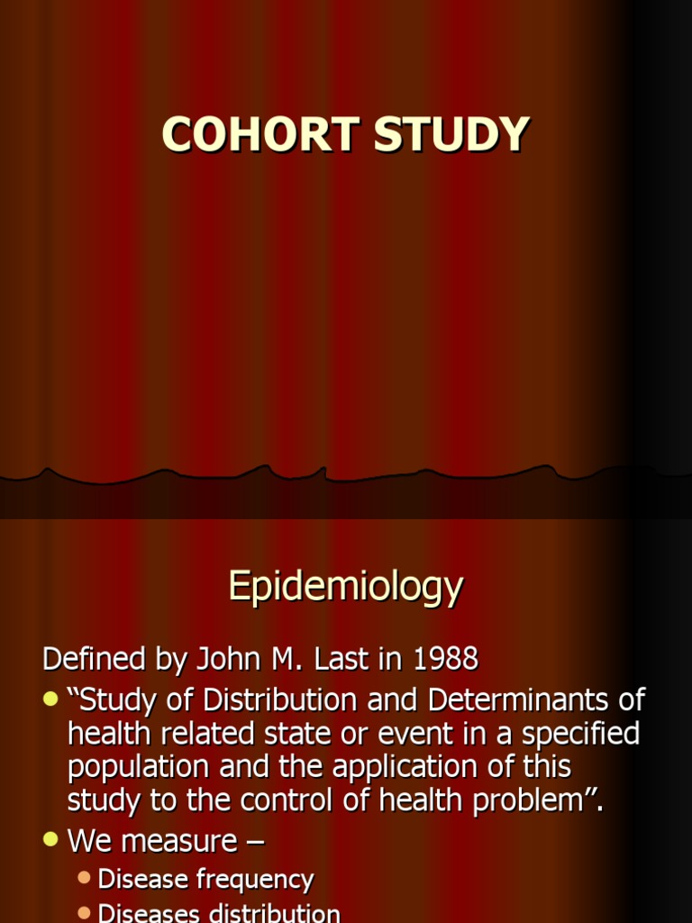 Cohort Study PDF Cohort Study Epidemiology