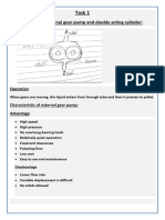 Characteristic of External Gear Pump and Double Acting Cylinder