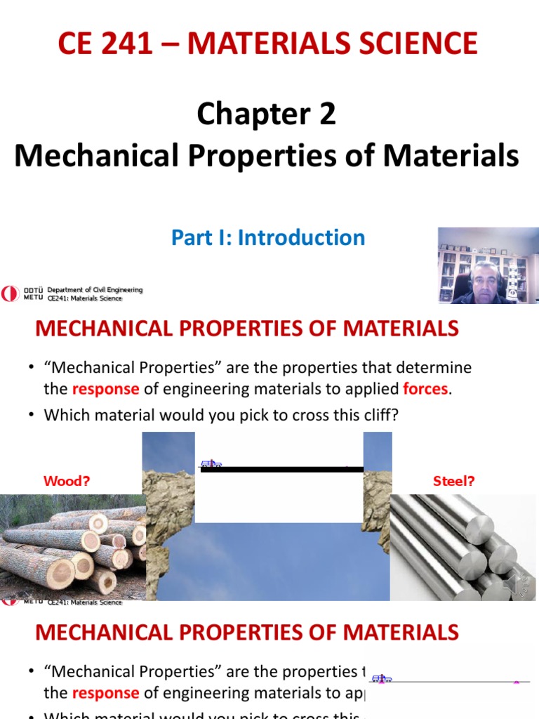 Ce 241 - Materials Science: Mechanical Properties of Materials | PDF ...