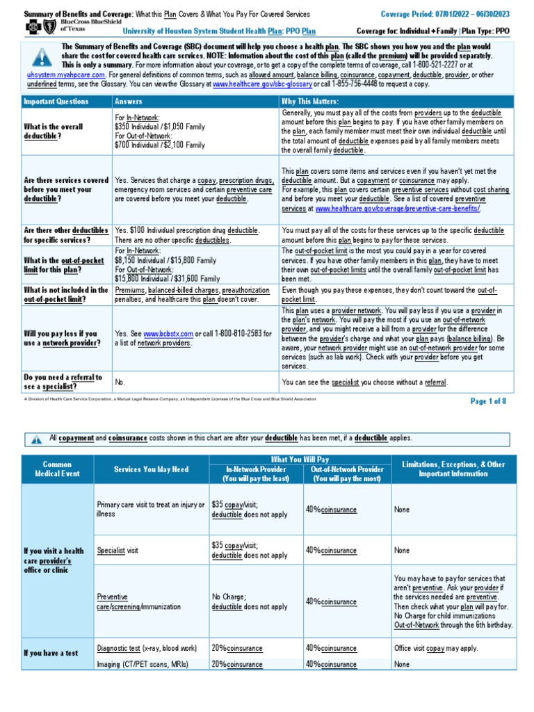 BCBSTX Health Plan PDF