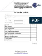 Fiche de Voeux de Master