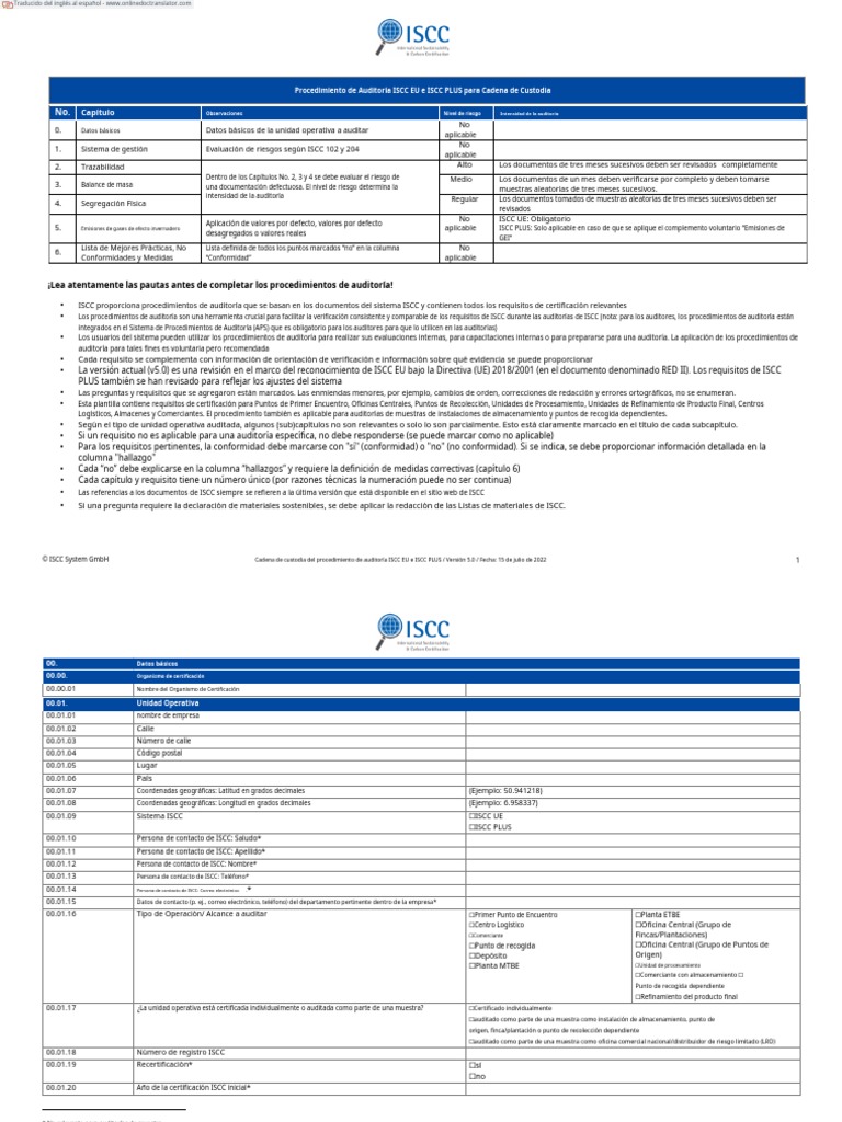 ISCC - EU - PLUS - Procedure - Chain-of-Custody - v5.0 - Lista de ...