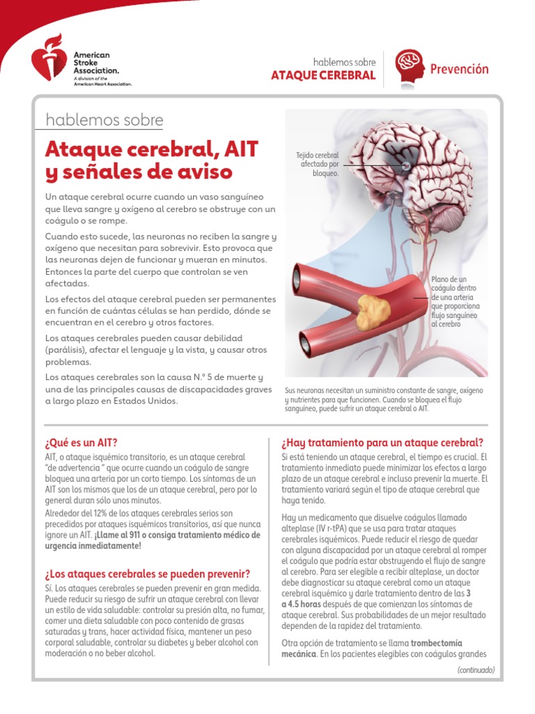 LTAS Stroke TIA and Warning Signs PDF Carrera Medicina