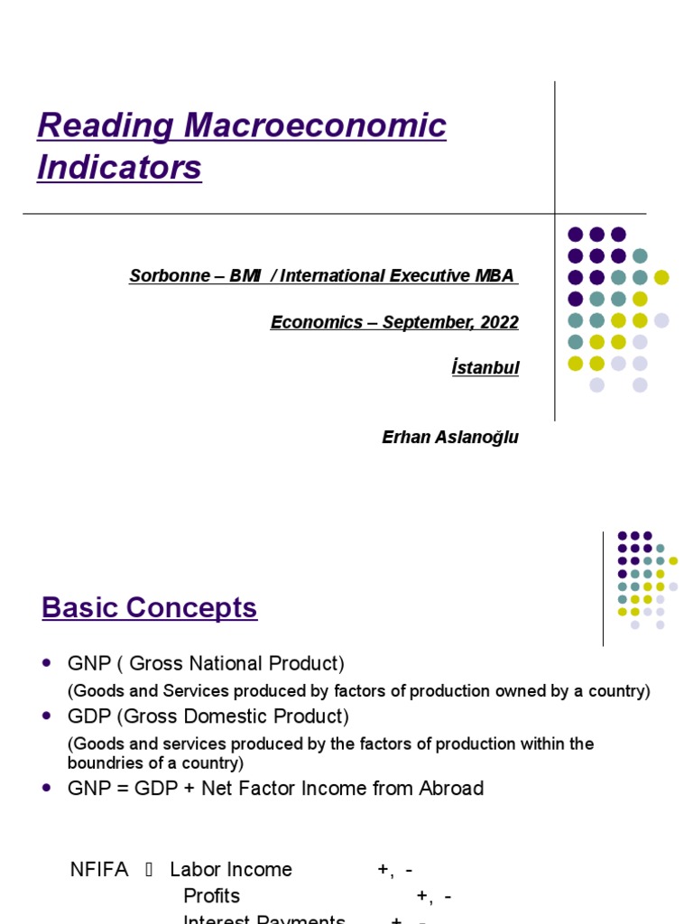 Understanding Macroeconomic Indicators | PDF | Debits And Credits ...