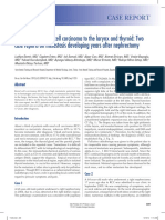 2012 Metastases of Renal Cell Carcinoma To The Larynx and Thyroid Two Case Reports On Metastasis Developing Years After Nephrectomy