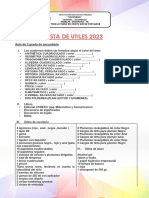 Lista de Materiales 2023