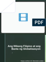 Globalisayon at Ang Wikang Filipino