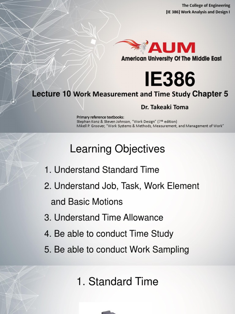 Lecture 10 - Work Measurement and Time Study | PDF | Time | Sampling ...