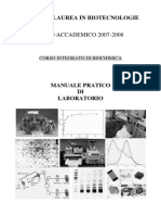 Manuale Pratico Di Laboratorio - 2007-2008 - (CDL in Biotecnologie, Roma)
