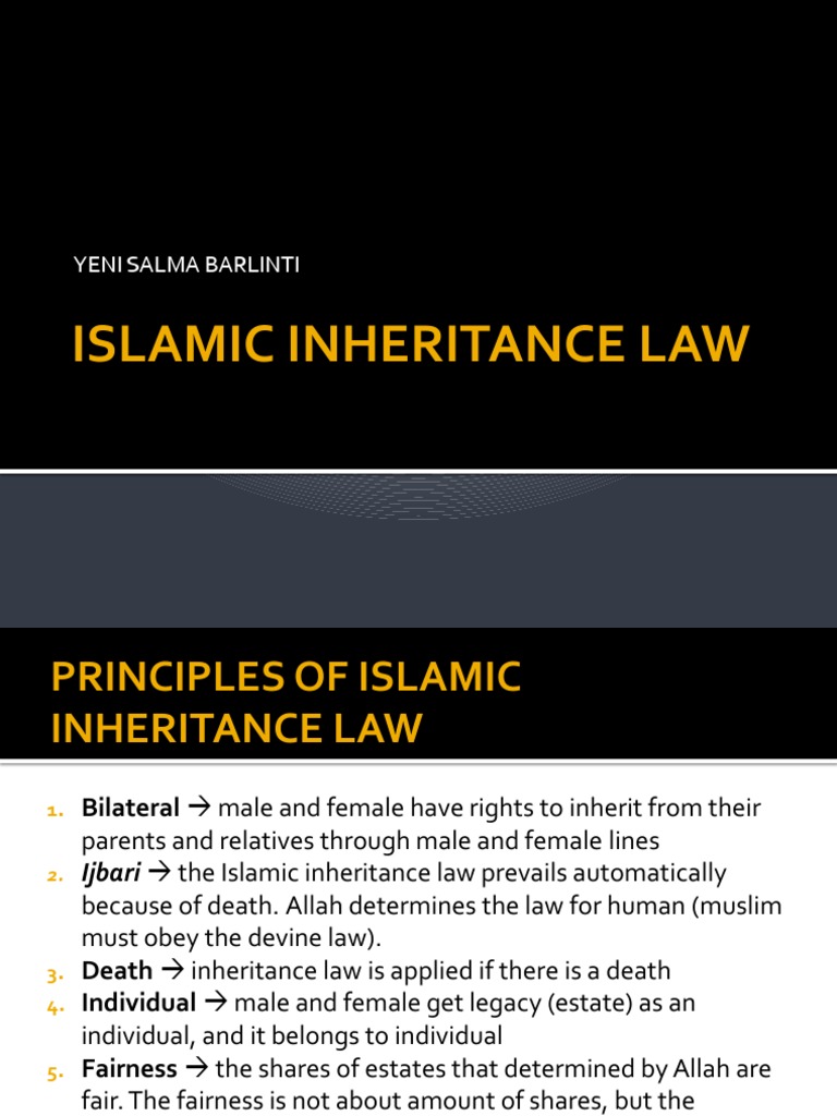 Principles of Islamic Inheritance Law | PDF | Inheritance | Justice