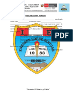 Declaración Jurada: "Juventud, Esfuerzo y Patria"