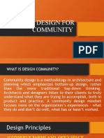 Design for Community: Bottom-Up Approach