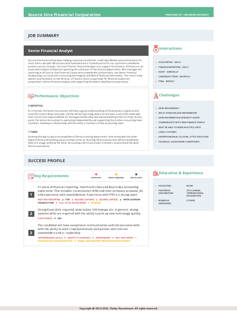 Source One SFA PDF Accounting Financial Analyst