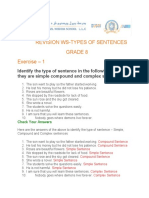Sentence Types and Structures for Grade 8 | PDF | Clause | Sentence ...