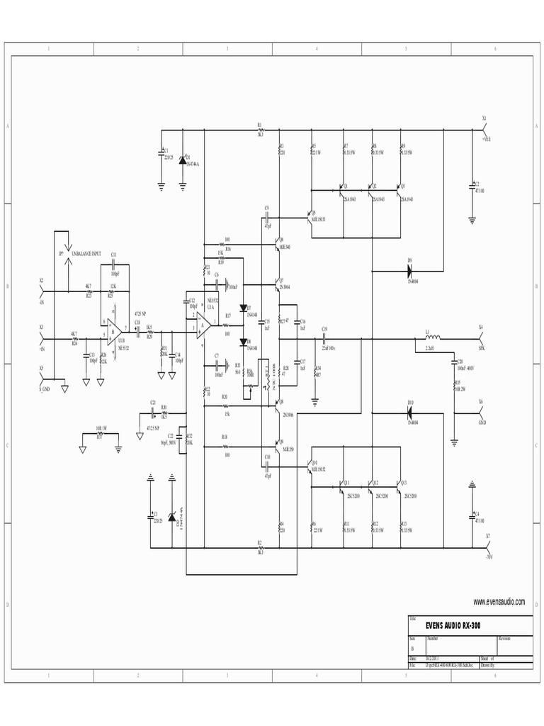 RX-300 Class H Amplifier Circuit | PDF