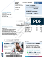 Factura EDEA con detalle de consumo, cargos e importe a pagar