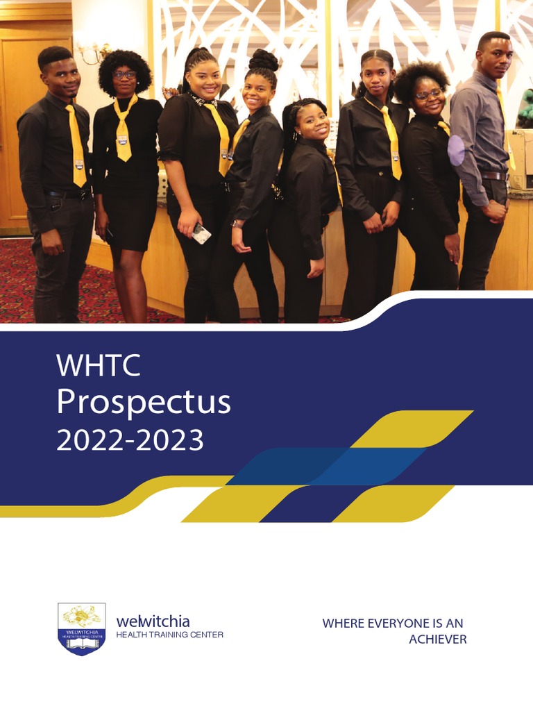 Welwitchia Health Training Centre 20222023 Prospectus Empowering Students through Quality