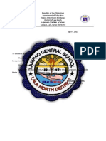 Lanipao Central School certification documents