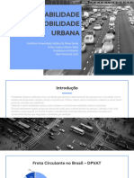 Sustentabilidade e A Mobilidade Urbana