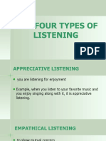 The Four Types of Listening