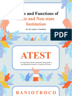 Forms and Functions of State and Non-State Institution