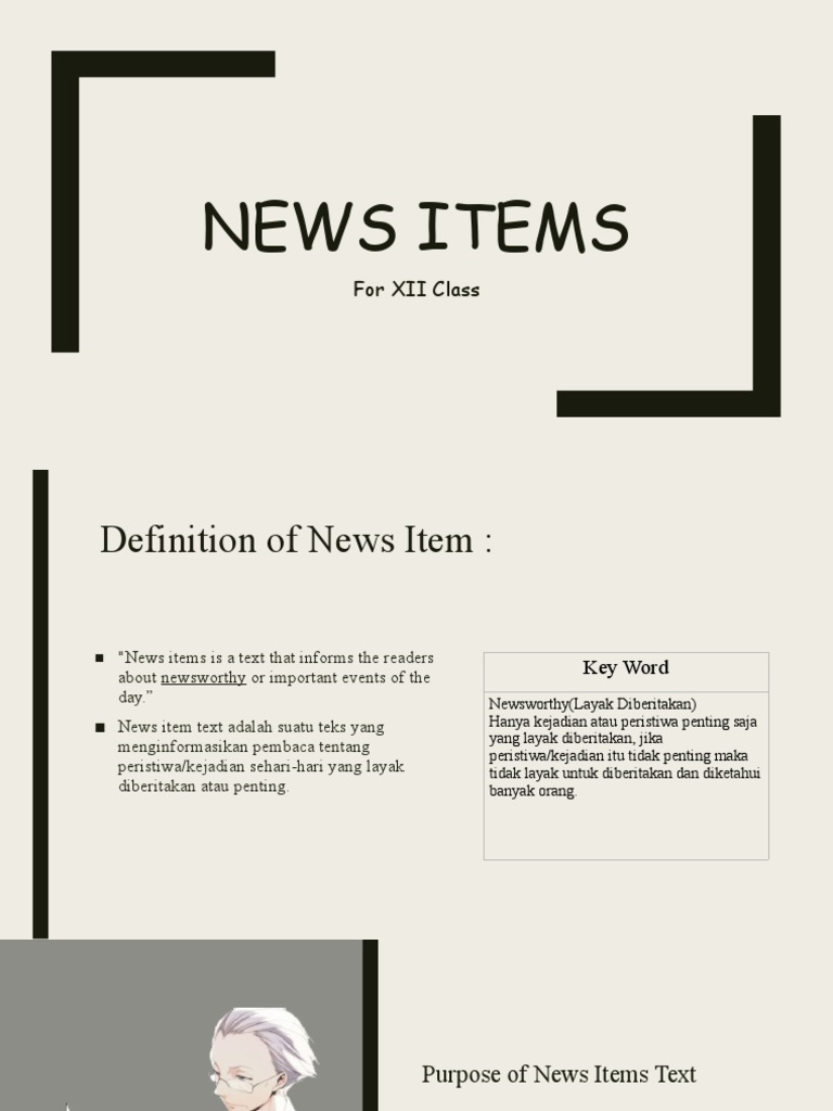 News Item Text for Class XII | PDF