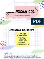 Balantidium coli: parásito intestinal que causa balantidiasis