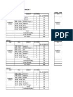 Sample Class Sched Based On The Parameter