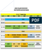 Jadwal Kelas 7 Semester Genap