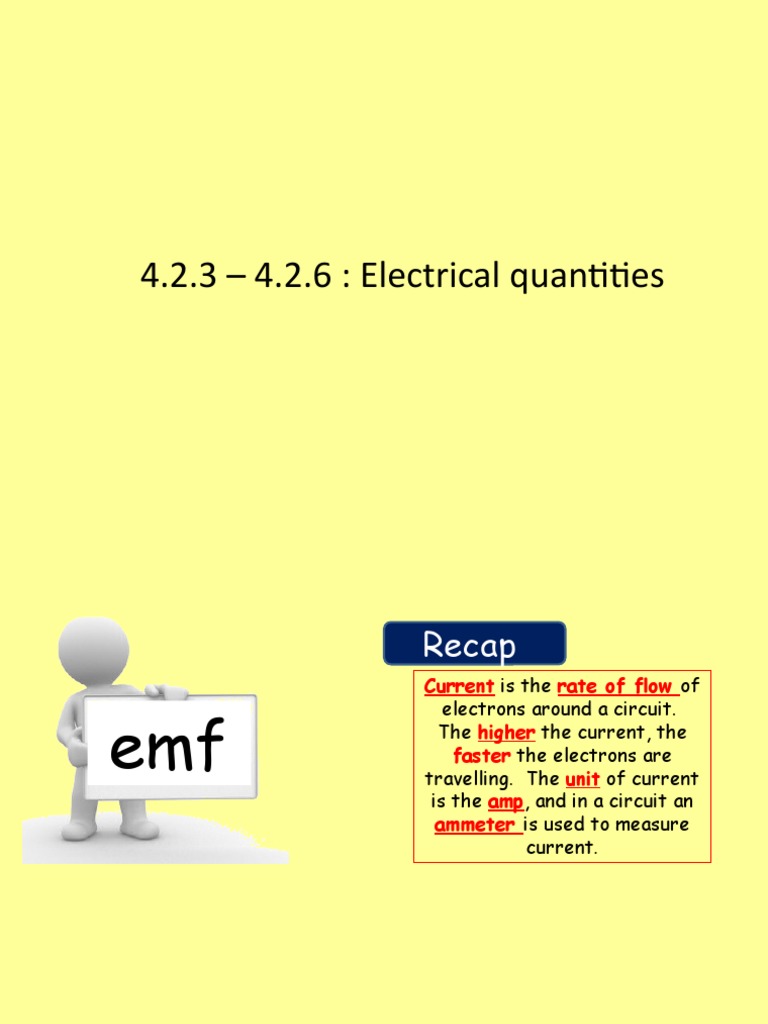 4.2.3 4.2.6 Electrical Quantities PDF Electrical Resistance And