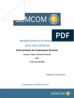 Informe Comercial de servicios