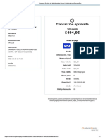 Pago aprobado transporte público $494,95