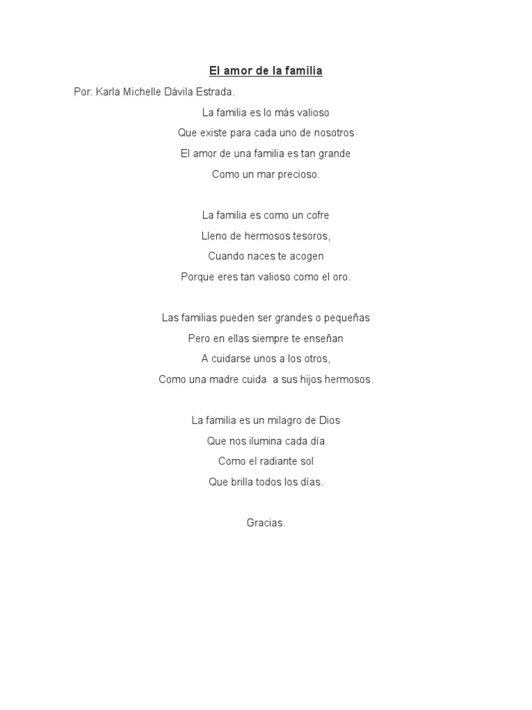 El Valor del Amor Familiar | PDF