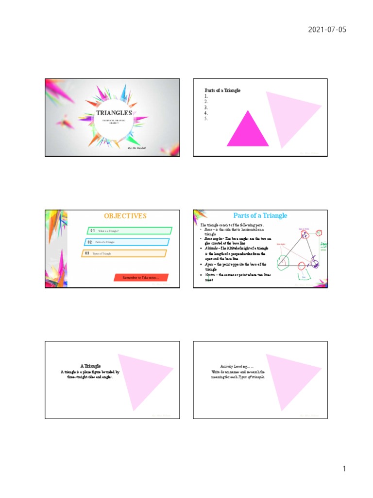 Triangles Notes | PDF | Triangle | Elementary Geometry