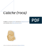 Caliche, roca sedimentaria endurecida por carbonato de calcio