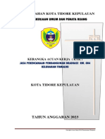 KAK Perencanaan Pembangunan Drainase RW 004 Kelurahan Tomalou