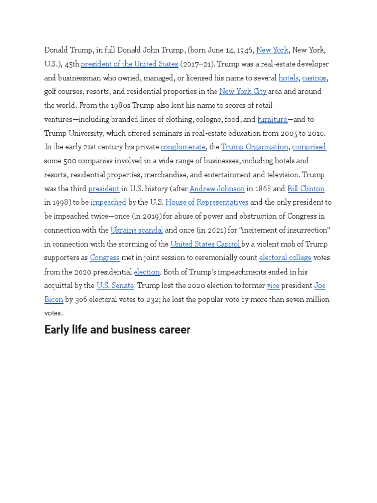 Donald J Trump Pdf Donald Trump American Government