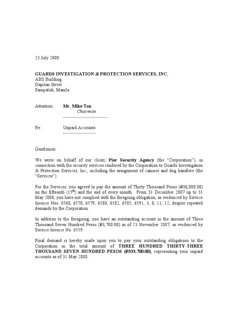 Sample Demand Letter | PDF