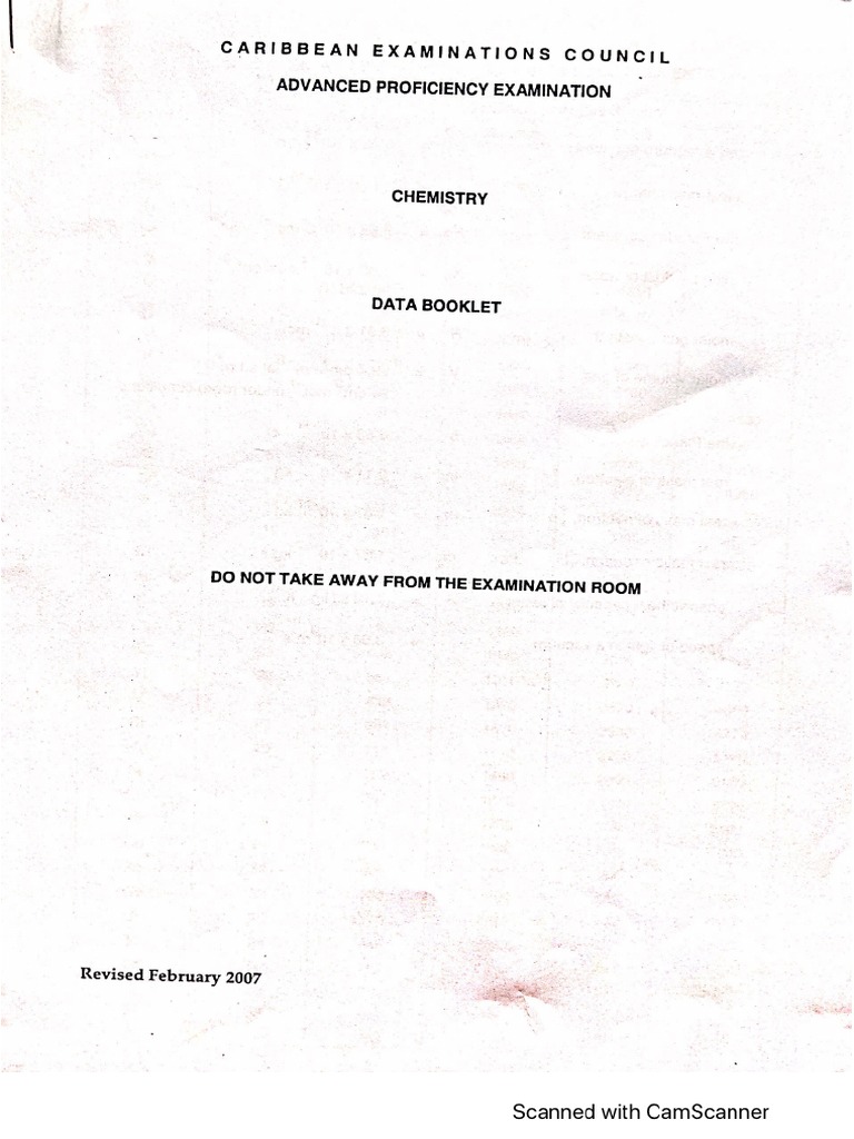 Chem Data Sheet PDF