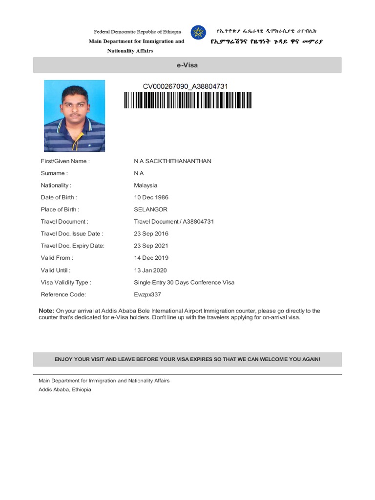 EVisa Enjoy Your Visit and Leave Before Your Visa Expires So That We Can You Again! PDF