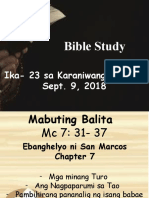 Bible Study Sept. 09 2018