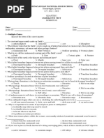 G10 Science Quarter I Summative Test