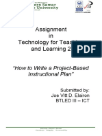 How To Write Project-Based Instructional Plan