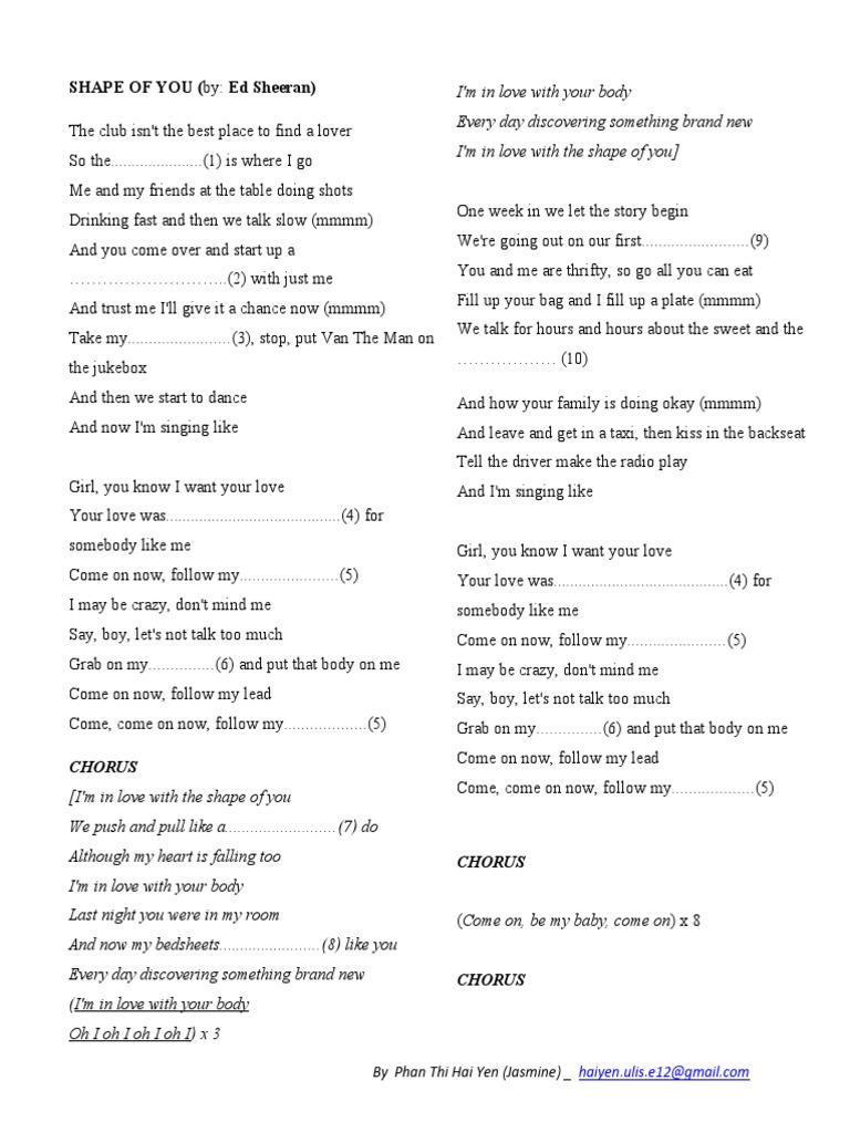 Shape of You | PDF