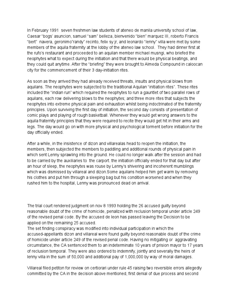 Villareal vs people pdf